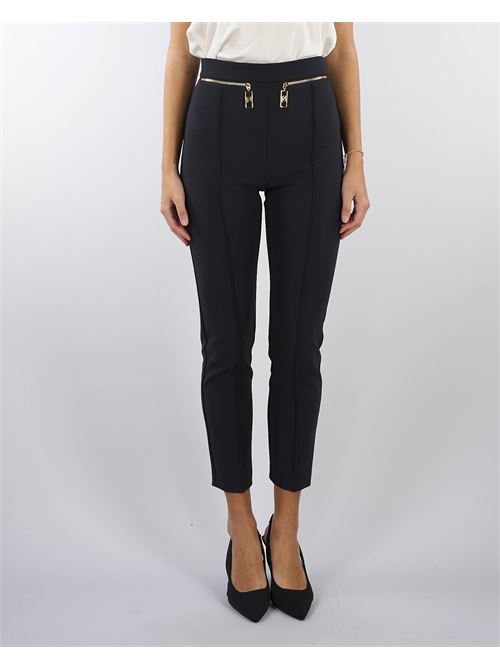 Straight crepe trousers with zip Elisabetta Franchi ELISABETTA FRANCHI | Pants | PA03646E2110